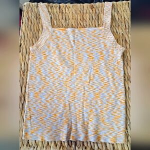 Nine West Ribbed square neck Tank Top Size Large